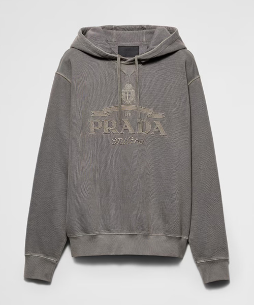 T-30294<br><b>PRADA</b><br>로고 자수 코튼 후디</b><br>[매장가-270만원대]