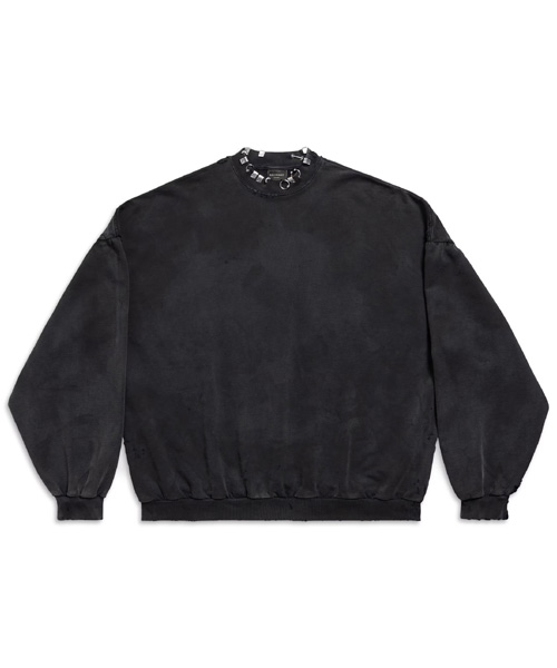 T-30256<br><b>BALENCIAGA</b><br>피어싱 라운드 오버사이즈 스웨트셔츠</b><br>[매장가-280만원대]