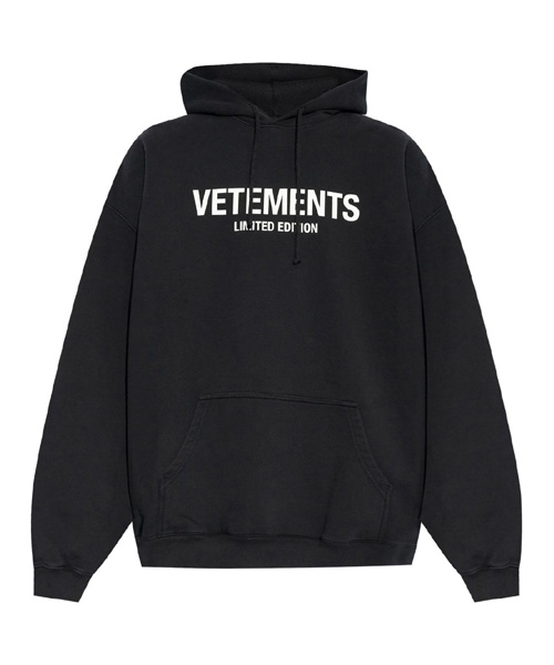 T-30242<br><b>VETEMENTS</b><br>로고 프린트 코튼 후디</b><br>[매장가-100만원대]
