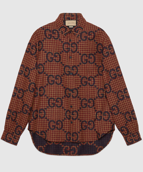 S-5368<br><b>GUCCI</b><br>맥시 GG 깅엄 울 셔츠</b><br>[매장가-170만원대]
