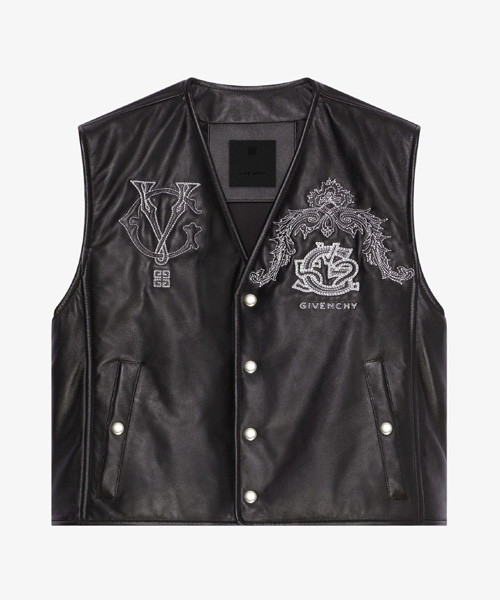 JK-23404<br><b>GIVENCHY</b><br>엠브로이더드 레더 베스트 자켓</b><br>[매장가-500만원대]