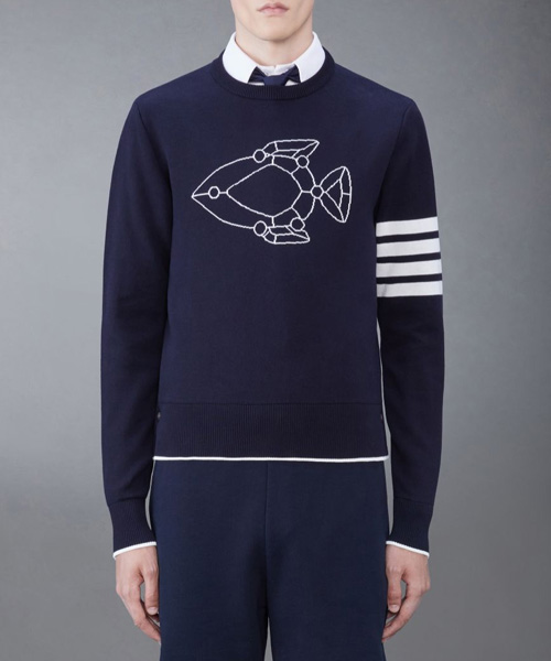 T-30339<br><b>THOM BROWNE</b><br>4-바 피쉬 아이콘 크루 넥 풀오버</b><br>[매장가-100만원대]