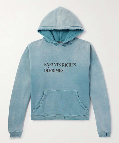 T-30448<br><b>ENFANTS RICHES DÉPRIMÉS</b><br>타이포그래피 디스트로이드 후디</b><br>[매장가-100만원대]