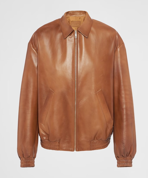 JK-23463<br><b>PRADA</b><br>오버사이즈 나파 가죽 바머 재킷</b><br>[매장가-900만원대]