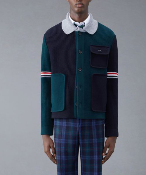 JK-23609<br><b>THOM BROWNE</b><br>스티치 4-바 울 가디건</b><br>[매장가-200만원대]