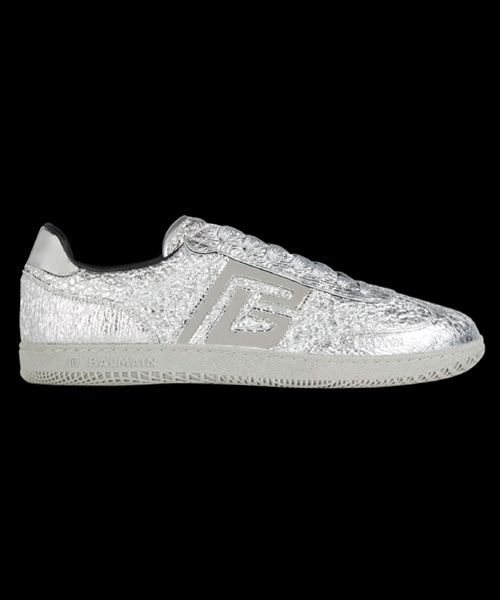A-41724<br><b>BALMAIN</b><br>스완 실버 가죽 스니커즈</b><br>[매장가-60만원대]