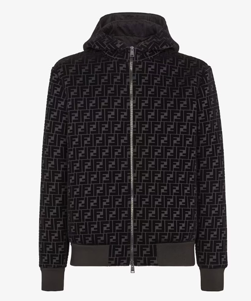 JK-23425<br><b>FENDI</b><br>블랙 저지 스웨트 블루종 재킷</b><br>[매장가-370만원대]