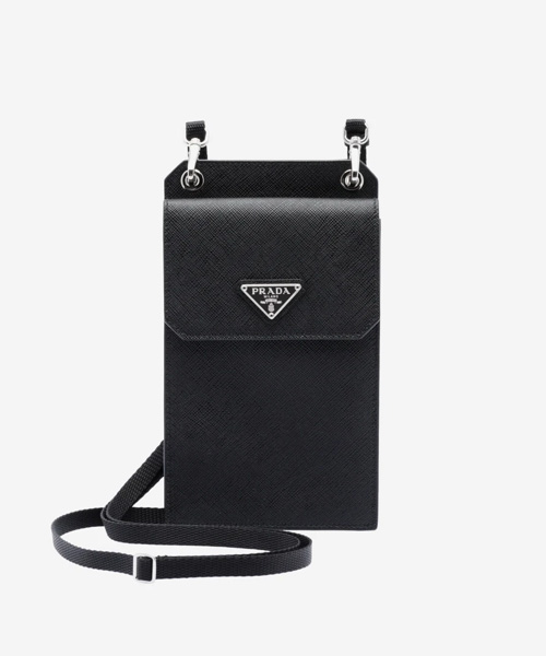 A-41851<br><b>PRADA</b><br>사피아노 레더 스마트폰 케이스</b><br>[매장가-100만원대]