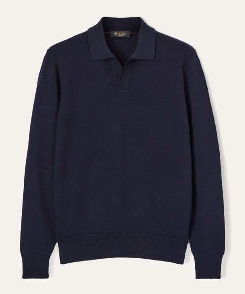 T-30476<br><b>LORO PIANA</b><br>버튼리스 폴로 니트</b><br>[매장가-220만원대]