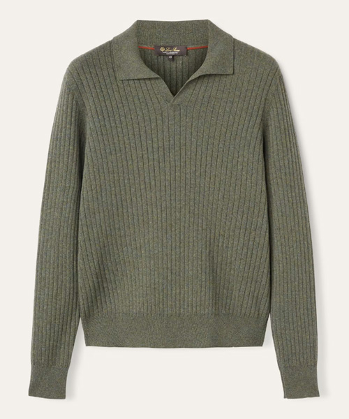 T-30477<br><b>LORO PIANA</b><br>버튼리스 폴로 니트</b><br>[매장가-220만원대]
