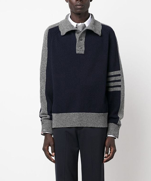 T-30470<br><b>THOM BROWNE</b><br>울 4-바 풀오버</b><br>[매장가-200만원대]