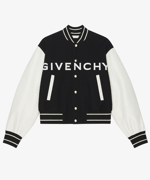 JK-23648<br><b>GIVENCHY</b><br>울 & 가죽 바시티 블루종</b><br>[매장가-500만원대]