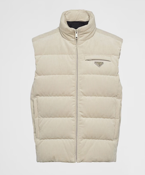 JK-23511<br><b>PRADA</b><br>코듀로이 다운 베스트 자켓</b><br>[매장가-200만원대]