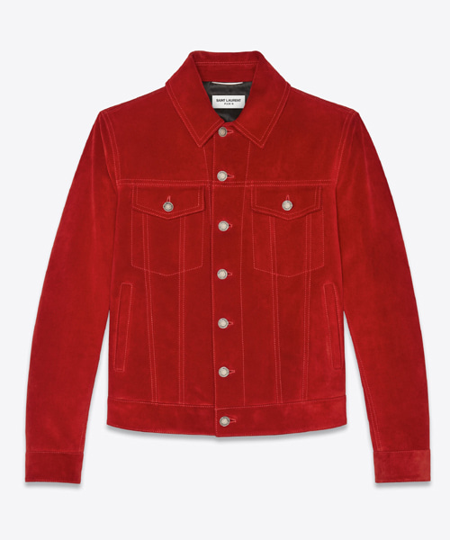 JK-23454<br><b>SAINT LAURENT</b><br>스웨이드 데님 자켓</b><br>[매장가-800만원대]