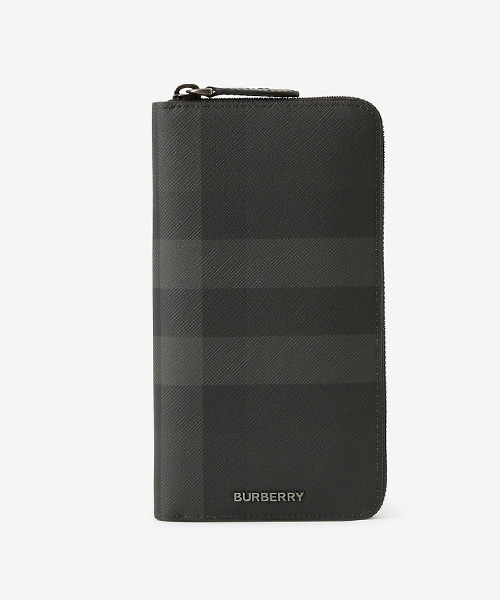 A-41579<br><b>BURBERRY</b><br>체크 가죽 지퍼 지갑</b><br>[매장가-80만원대]