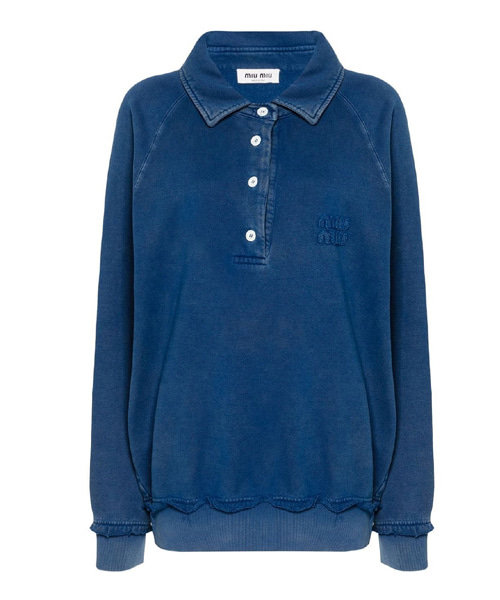 T-30398<br><b>MIU MIU</b><br>엠브로이더드 폴로 스웨트셔츠</b><br>[매장가-300만원대]