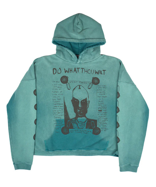 T-30447<br><b>ENFANTS RICHES DÉPRIMÉS</b><br>타이포그래피 디스트로이드 후디</b><br>[매장가-200만원대]