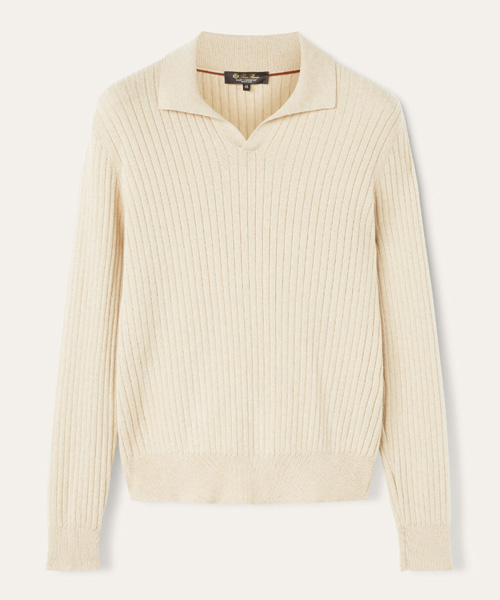 T-30474<br><b>LORO PIANA</b><br>버튼리스 폴로 니트</b><br>[매장가-220만원대]
