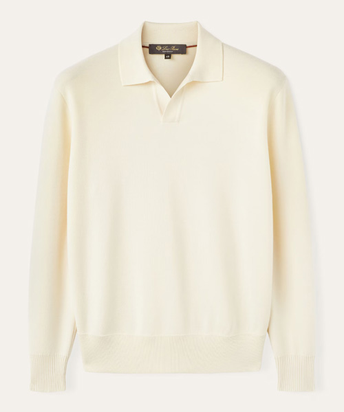 T-30475<br><b>LORO PIANA</b><br>버튼리스 폴로 니트</b><br>[매장가-220만원대]