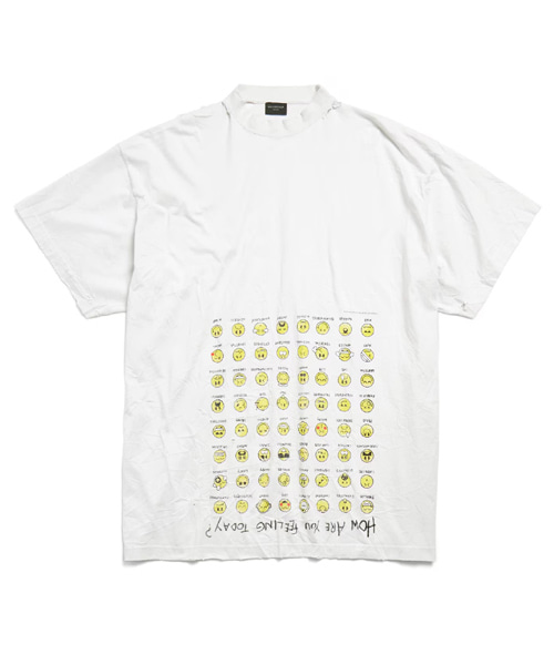 T-30414<br><b>BALENCIAGA</b><br>하우 아 유 필링 투데이 코튼 티셔츠</b><br>[매장가-120만원대]