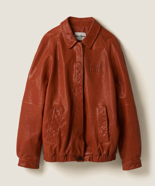 JK-23473<br><b>MIU MIU</b><br>나파 가죽 자켓</b><br>[매장가-1000만원대]
