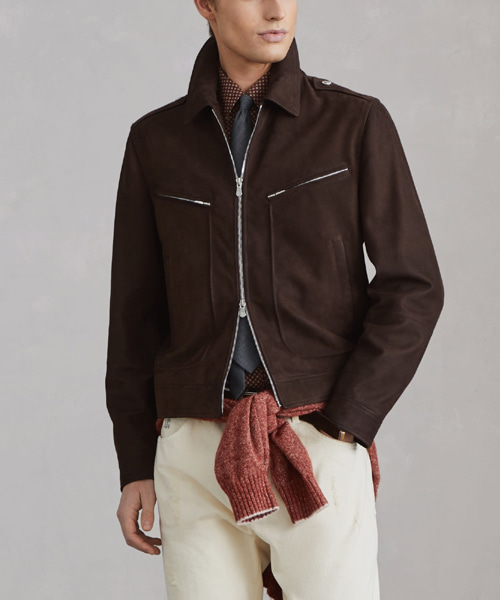 JK-23678<br><b>BRUNELLO CUCINELLI</b><br>누벅 파일럿 자켓</b><br>[매장가-1000만원대]