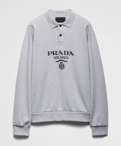 T-30446<br><b>PRADA</b><br>롱 슬리브 코튼 폴로 셔츠</b><br>[매장가-200만원대]