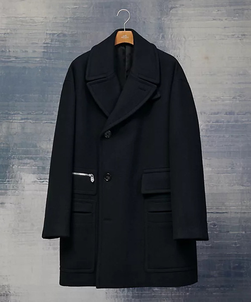 JK-23817<br><b>HERMES</b><br>울 버튼 지퍼 롱 코트</b><br>[매장가-1000만원대]