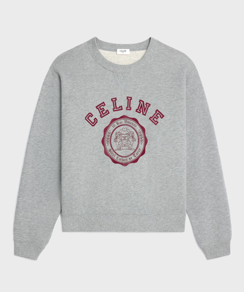 T-30574<br><b>CELINE</b><br>코튼 플리스 블라종 루즈 스웨트셔츠</b><br>[매장가-140만원대]