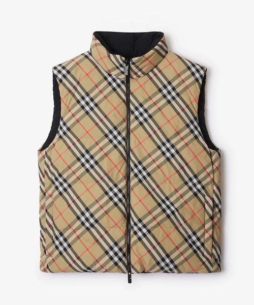 JK-23837<br><b>BURBERRY</b><br>리버서블 체크 나일론 패딩 질레</b><br>[매장가-220만원대]