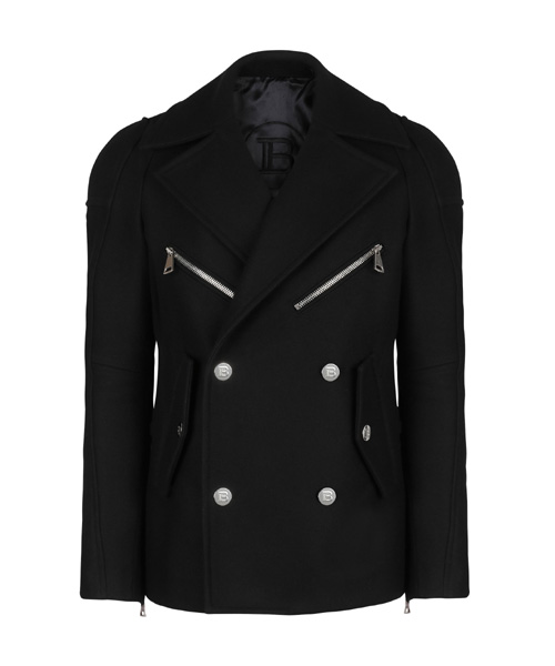 JK-24083<br><b>BALMAIN</b><br>더블 버튼 지퍼 울 숏 코트</b><br>[매장가-500만원대]