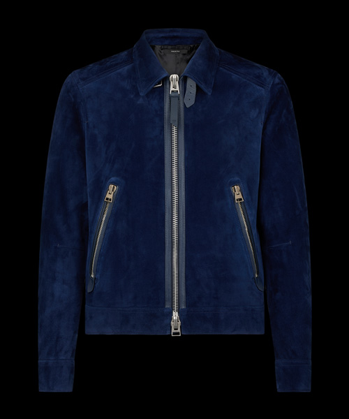 JK-23824<br><b>TOM FORD</b><br>캐시미어 스웨이드 지퍼 칼라 블루종</b><br>[매장가-1300만원대]
