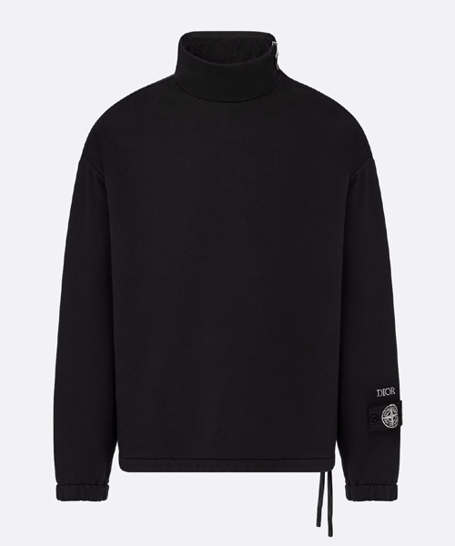 T-30521<br><b>DIOR x STONE ISLAND</b><br>블랙 코튼 플리스 스웨트셔츠</b><br>[매장가-490만원대]