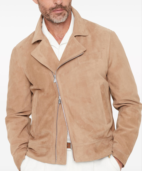 JK-23850<br><b>BRUNELLO CUCINELLI</b><br>스웨이드 바이커 재킷</b><br>[매장가-1200만원대]