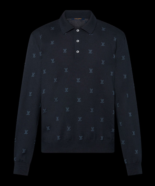 T-30490<br><b>LOUIS VUITTON</b><br>롱 슬리브 울 실크 & 캐시미어 블렌드 폴로</b><br>[매장가-200만원대]
