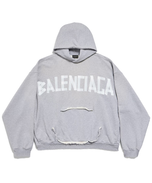 T-30592<br><b>BALENCIAGA</b><br>뉴 테이프 타입 라지 핏 립드 포켓 후디</b><br>[매장가-180만원대]
