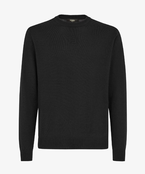 T-30508<br><b>FENDI</b><br>시그니처 패턴 블랙 울 스웨터</b><br>[매장가-130만원대]