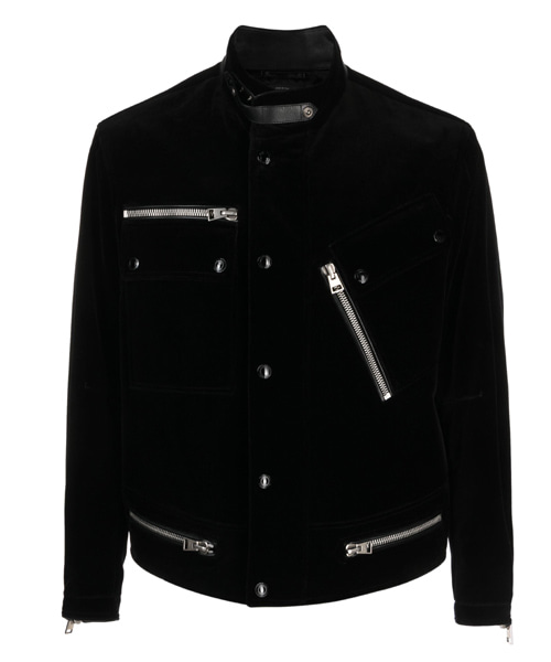 JK-23783<br><b>TOM FORD</b><br>스탠드업 칼라 벨벳 바이커 자켓</b><br>[매장가-800만원대]
