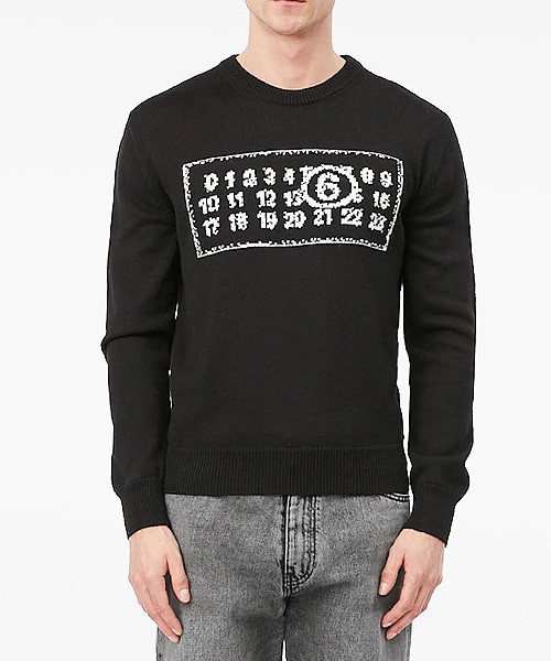 T-30509<br><b>MAISON MARGIELA</b><br>숫자 모티프 크루 넥 스웨터</b><br>[매장가-80만원대]