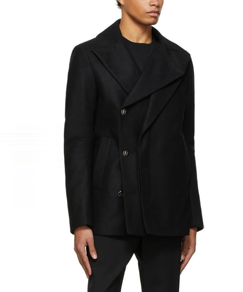 JK-23970<br><b>BALMAIN</b><br>언밸런스 싱글 버튼 울 코트</b><br>[매장가-500만원대]