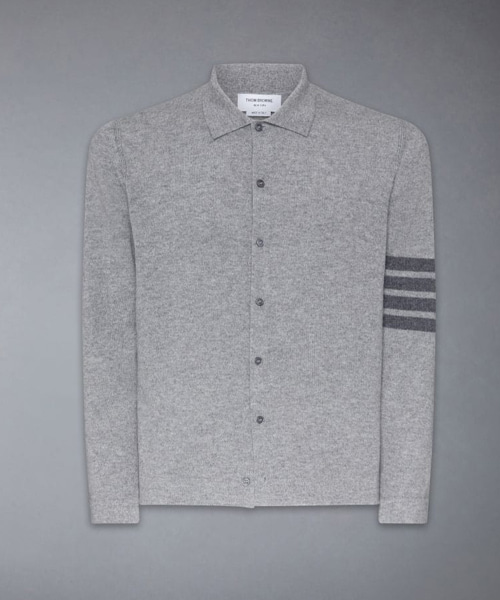 S-5444<br><b>THOM BROWNE</b><br>캐시미어 저지 스티치 4-바 셔츠</b><br>[매장가-300만원대]