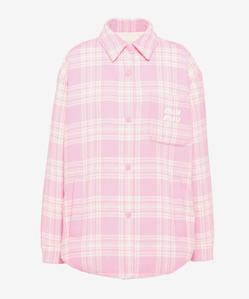 JK-23957<br><b>MIU MIU</b><br>플래드 다운 자켓</b><br>[매장가-370만원대]