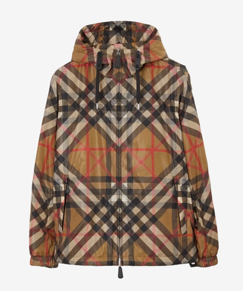 JK-24009<br><b>BURBERRY</b><br>레이어드 체크 나일론 후드 자켓</b><br>[매장가-300만원대]