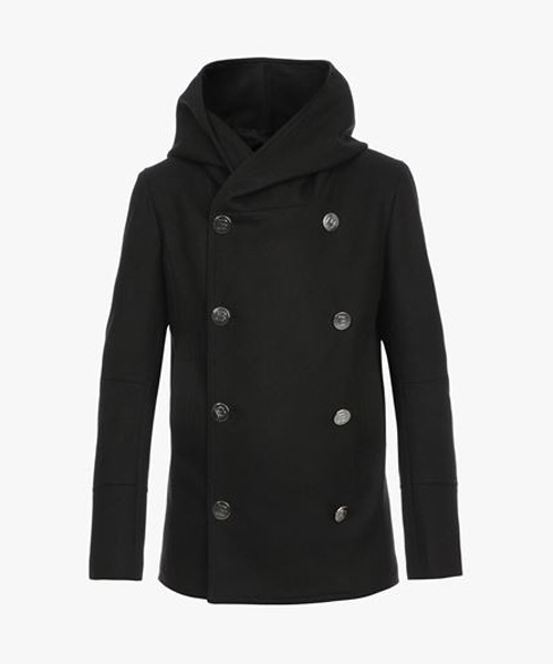 JK-24084<br><b>BALMAIN</b><br>더블 버튼 후드 울 코트</b><br>[매장가-500만원대]