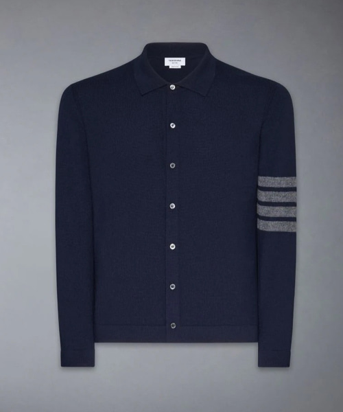 S-5443<br><b>THOM BROWNE</b><br>캐시미어 저지 스티치 4-바 셔츠</b><br>[매장가-300만원대]