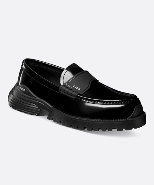 A-42141<br><b>DIOR</b><br>블랙 유광 가죽 컴배트 로퍼</b><br>[매장가-140만원대]