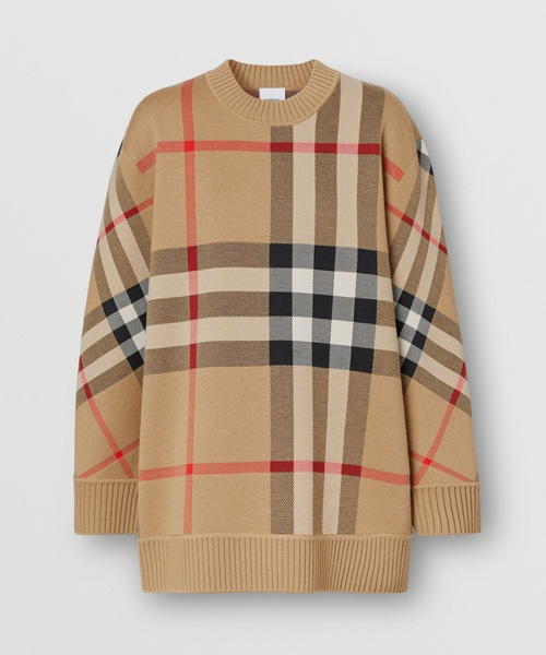 T-30559<br><b>BURBERRY</b><br>체크 테크니컬 울 자카드 스웨터</b><br>[매장가-200만원대]