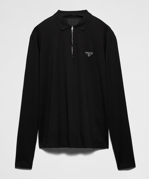 T-30536<br><b>PRADA</b><br>리나일론 롱 슬리브 폴로 셔츠</b><br>[매장가-150만원대]