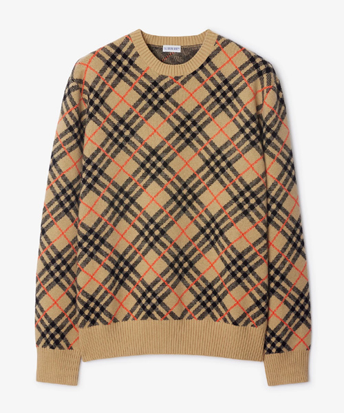T-30560<br><b>BURBERRY</b><br>체크 캐시미어 스웨터</b><br>[매장가-200만원대]