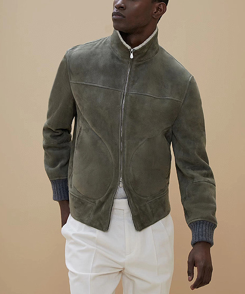 JK-23852<br><b>BRUNELLO CUCINELLI</b><br>스웨이드 지퍼 봄버 자켓</b><br>[매장가-1000만원대]